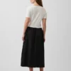 Vestido premamá de mezcla de telas con cintura baja
