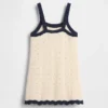 Vestido sin mangas de ganchillo para niños pequeños