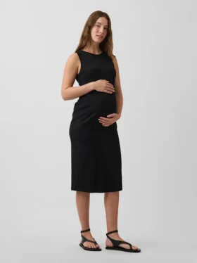 Vestido sin mangas de punto premamá