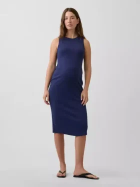 Vestido sin mangas de punto premamá