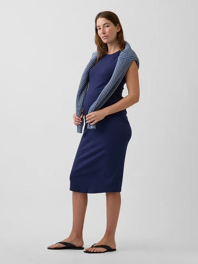 Vestido sin mangas de punto premamá