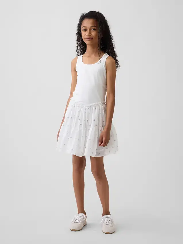 Vestido sin mangas de varias capas para niños