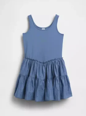 Vestido sin mangas de varias capas para niños