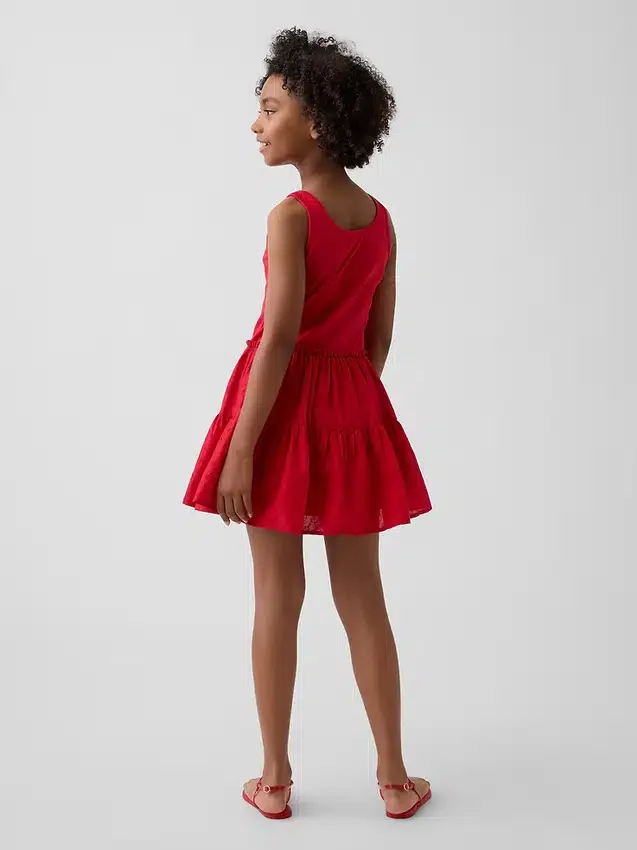 Vestido sin mangas de varias capas para niños