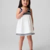 Vestido sin mangas estilo marinero para bebés y niños pequeños