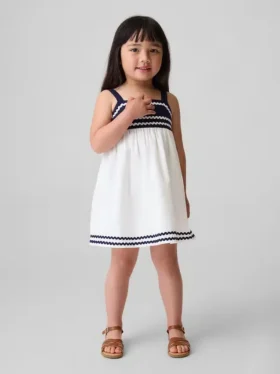Vestido sin mangas estilo marinero para bebés y niños pequeños