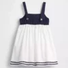 Vestido sin mangas estilo marinero para bebés y niños pequeños