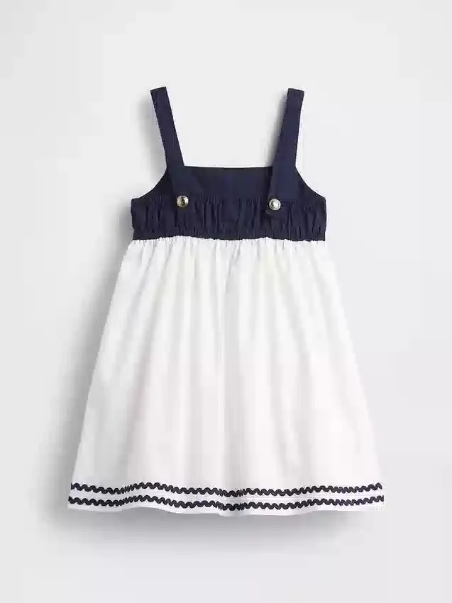 Vestido sin mangas estilo marinero para bebés y niños pequeños