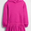 Vestido sudadera con capucha oversize para niños
