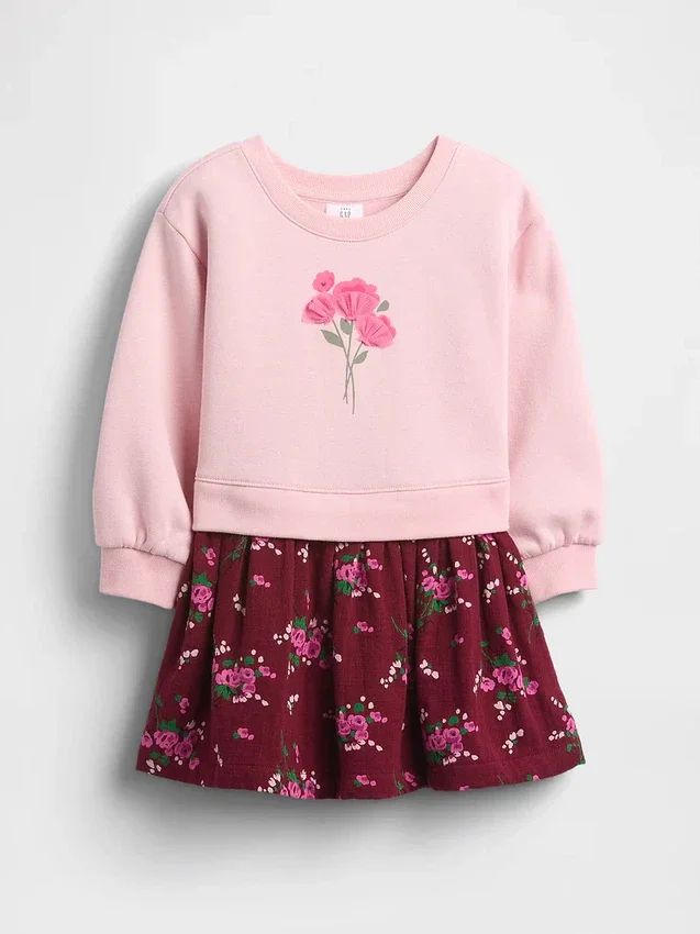 Vestido sudadera Vintagesoft para bebés y niños pequeños