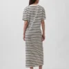 Vestido tipo camiseta maxi oversize de tejido grueso