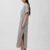Vestido tipo camiseta maxi oversize de tejido grueso