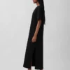 Vestido tipo camiseta maxi oversize de tejido grueso