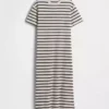 Vestido tipo camiseta maxi oversize de tejido grueso