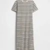 Vestido tipo camiseta maxi oversize de tejido grueso