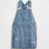 Vestido tipo delantal de mezclilla para niños