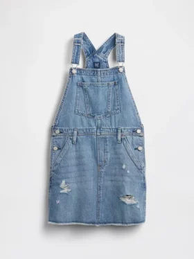 Vestido tipo delantal de mezclilla para niños