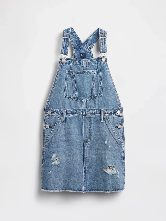 Vestido tipo delantal de mezclilla para niños