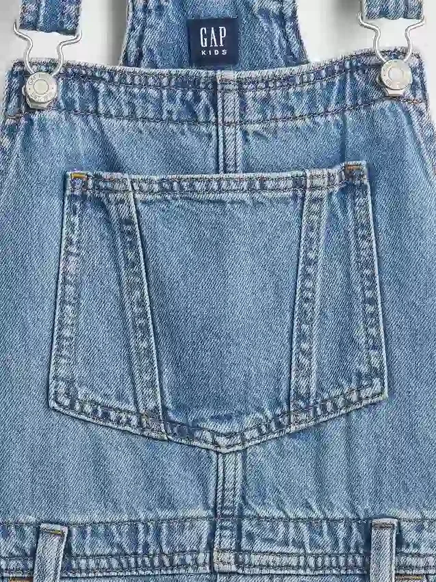 Vestido tipo delantal de mezclilla para niños