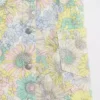 Vestido tipo jumper de mezclilla con estampado floral para bebés y niños