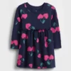 Vestido tipo sudadera con volantes en la cintura para bebés y niños pequeños