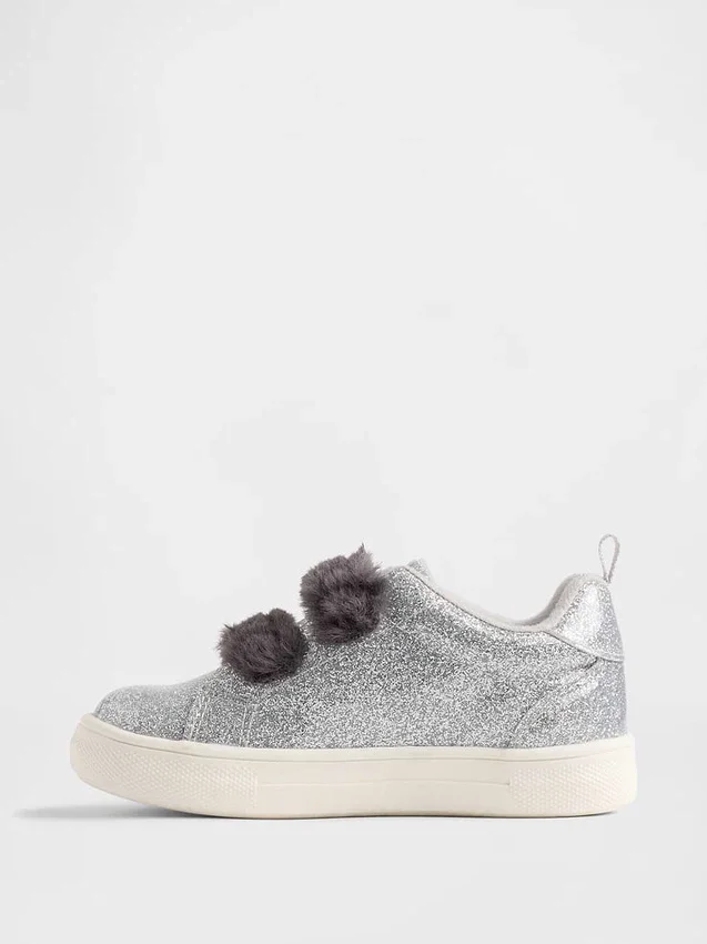 Zapatillas con purpurina y piel vegana para niños pequeños