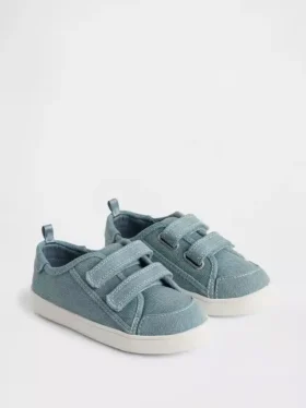 Zapatillas de lona y mezclilla para niños pequeños