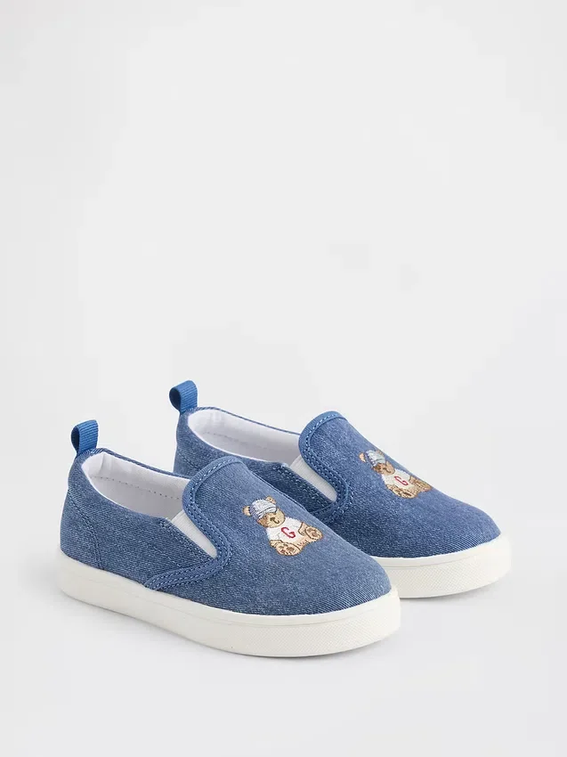 Zapatillas sin cordones Brannan Bear de mezclilla para niños pequeños