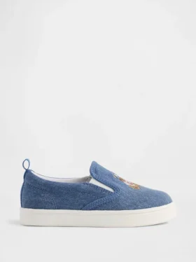 Zapatillas sin cordones Brannan Bear de mezclilla para niños pequeños