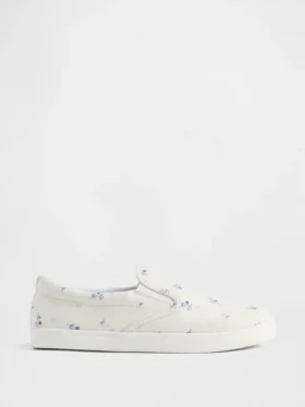 Zapatillas sin cordones con estampado floral para niños