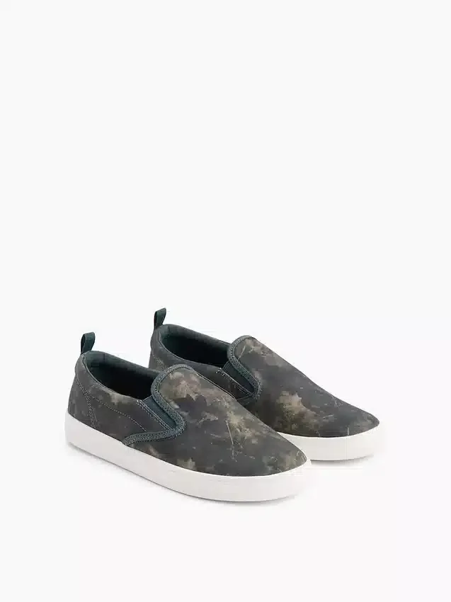 Zapatillas sin cordones de lona con estampado de camuflaje para niños