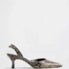 Zapatos de tacón bajo con talón abierto