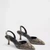 Zapatos de tacón bajo con talón abierto