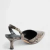 Zapatos de tacón bajo con talón abierto