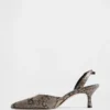 Zapatos de tacón bajo con talón abierto