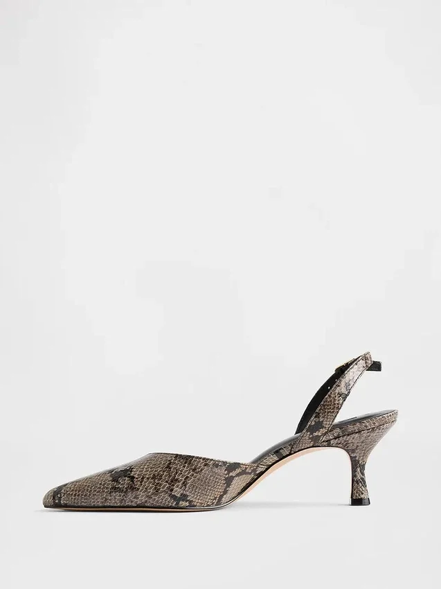 Zapatos de tacón bajo con talón abierto