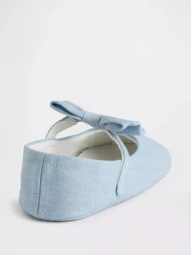 Zapatos Mary Jane con lazo de mezclilla para bebé