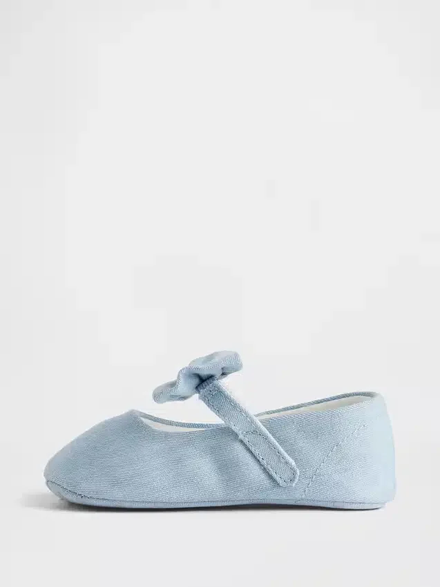 Zapatos Mary Jane con lazo de mezclilla para bebé