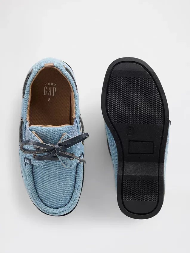 Zapatos náuticos de mezclilla para niños pequeños
